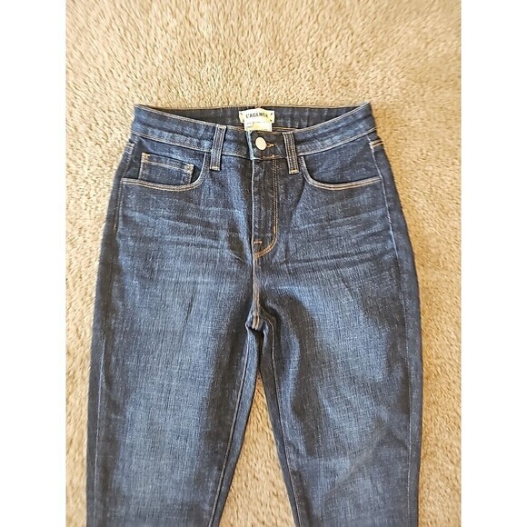 L'agence Margot Jean High Rise Skinny Montclair Dark Denim Ankle Crop Stretch 25 - Picture 2 of 6